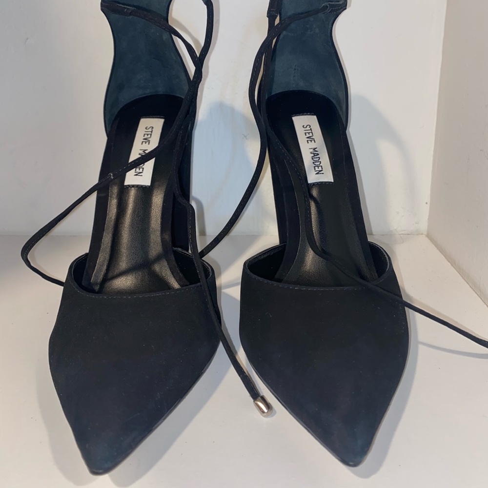 Steve Madden block black heels